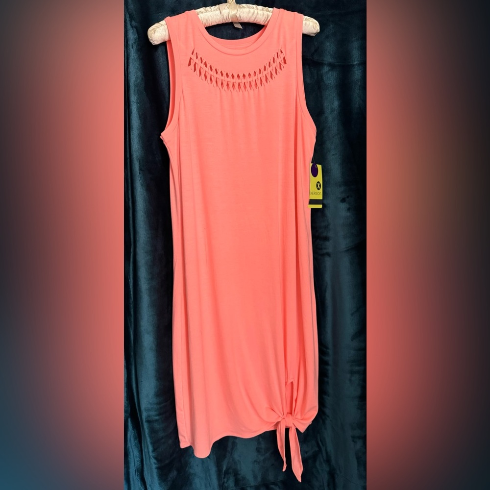 NWT XERSION COVER-UP/SUNDRESS MEDIUM NEON APRICOT